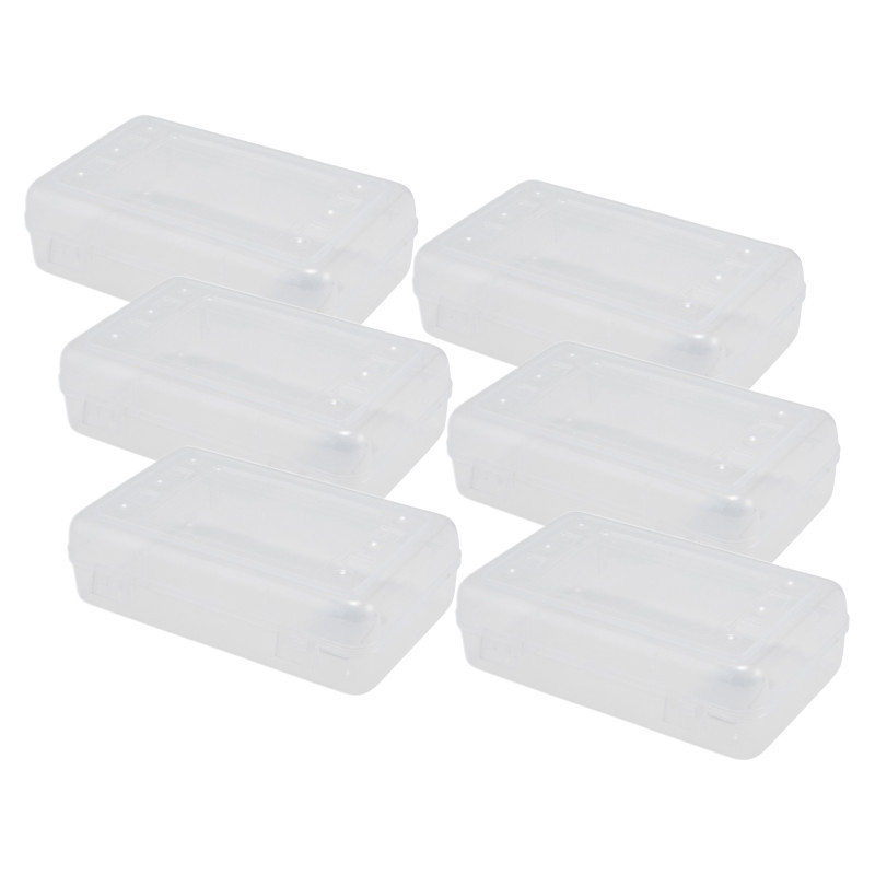 ADVANTUS Advantus® Pencil Box Clear, Pack of 6
