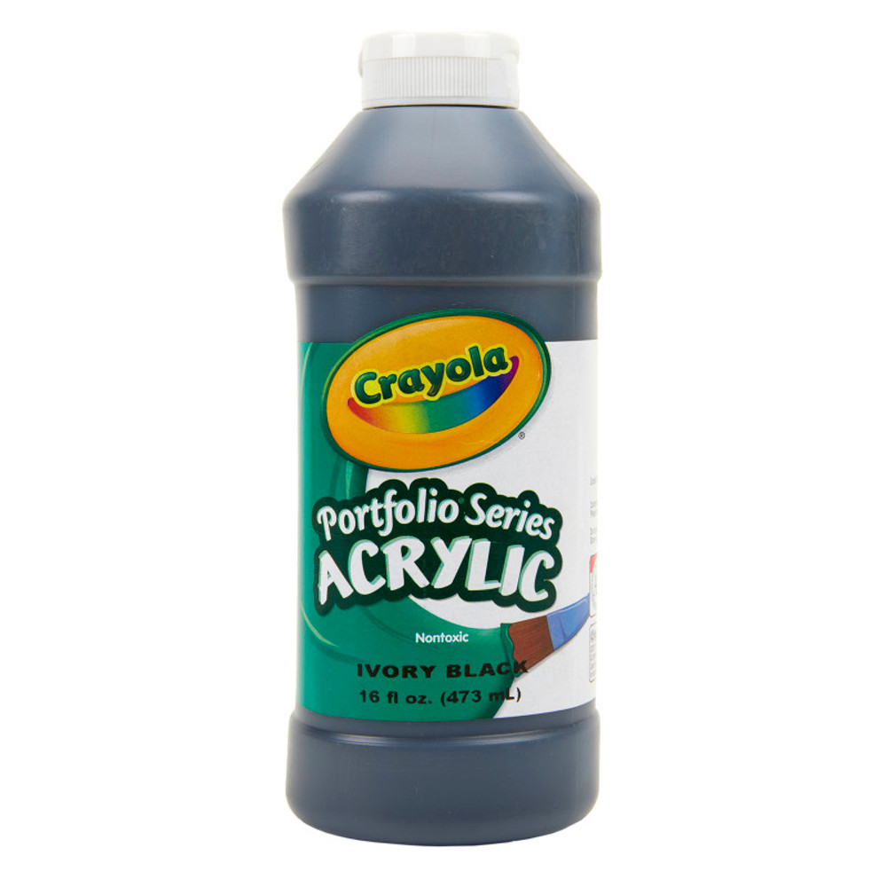 CRAYOLA LLC Crayola® Portfolio Series Acrylic Paint, 16 oz., Ivory Black CRAYOLA LLC Crayola® Portfolio Series Acrylic Paint, 16 oz., Ivory Black
