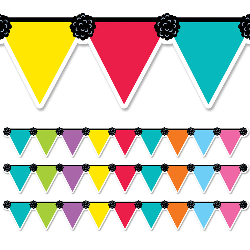 CREATIVE TEACHING PRESS Creative Teaching Press® Pennant Party EZ Border, 48 Feet, 3 Packs
