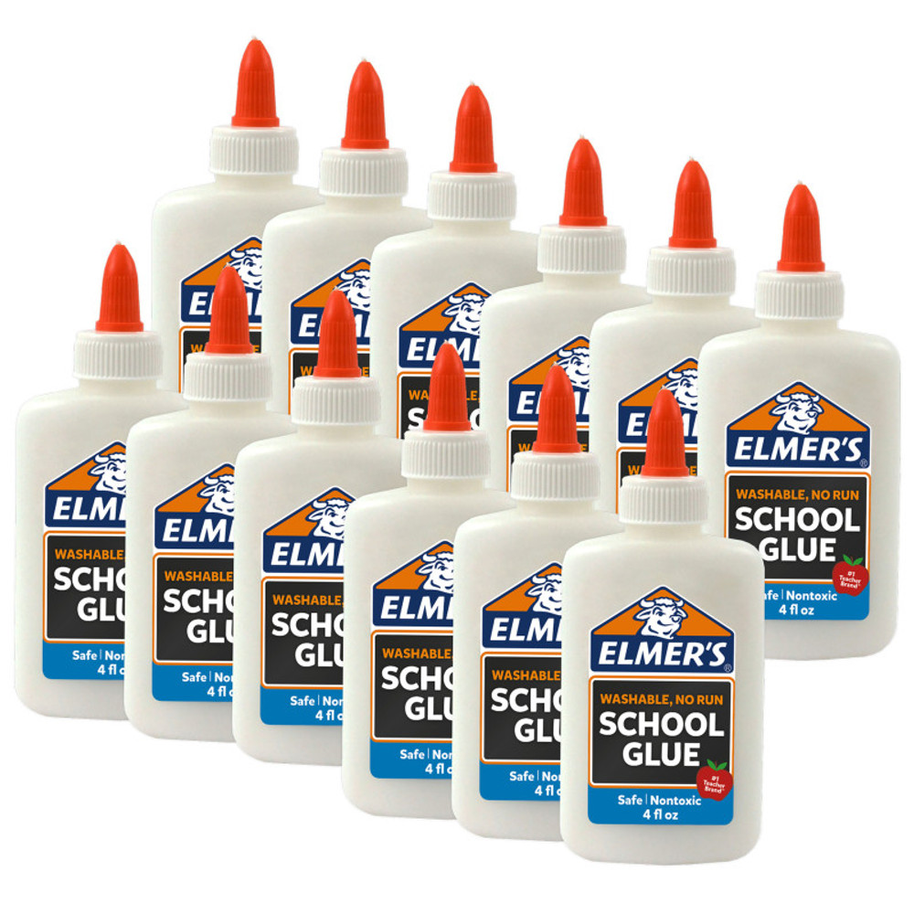 NEWELL BRANDS DISTRIBUTION LLC Elmer's® Washable School Glue, 4 oz. Bottle, Pack of 12