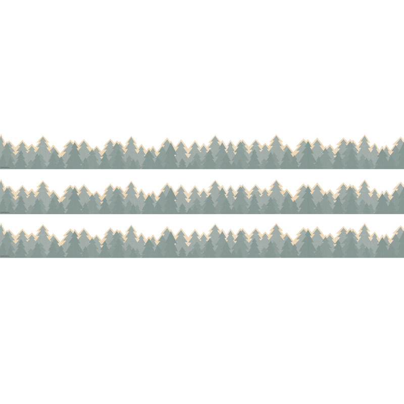 TEACHER CREATED RESOURCES Teacher Created Resources® Moving Mountains Road Trip Trees Die-Cut Border Trim, 35 Feet Per Pack, 3 Packs