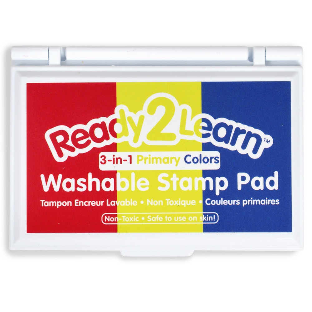 LEARNING ADVANTAGE READY 2 LEARN™ Washable Stamp Pad 3-in-1 - Primary Colors - Red, Yellow & Blue