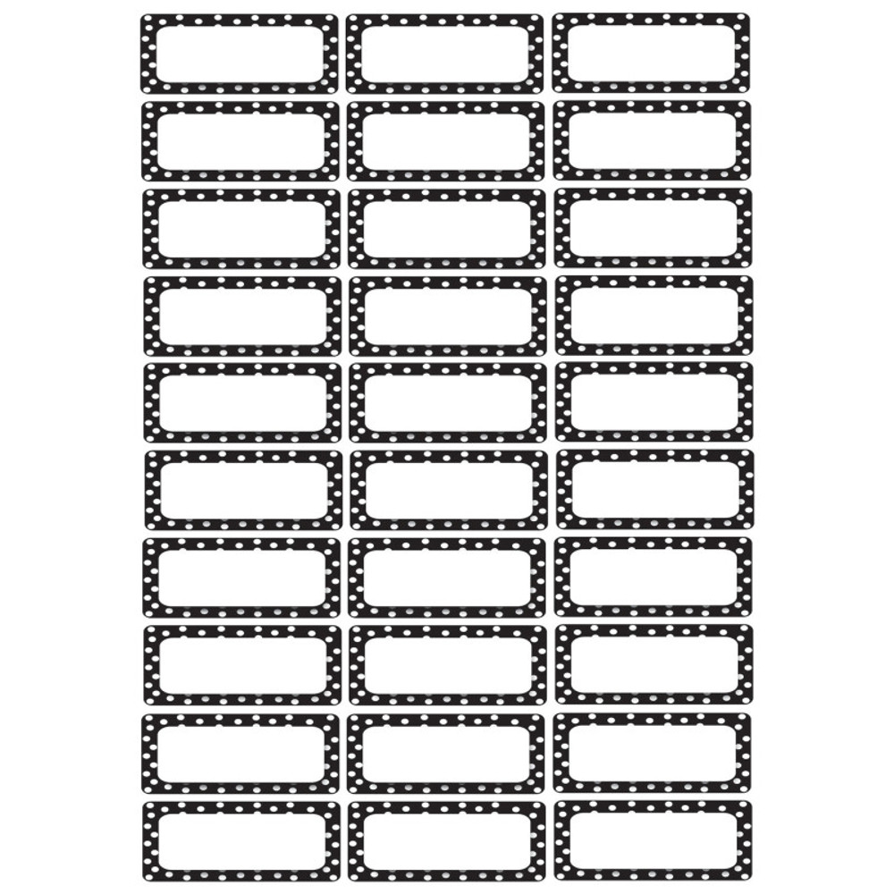 ASHLEY PRODUCTIONS Ashley Productions® Die-Cut Magnetic Foam Black & White Dots Labels/Nameplates, Pack of 30