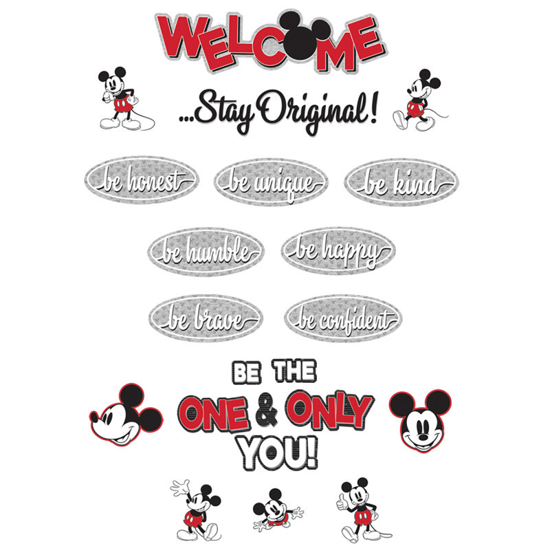 EUREKA Eureka® Mickey Mouse® Throwback Stay Original Mini Bulletin Board Set