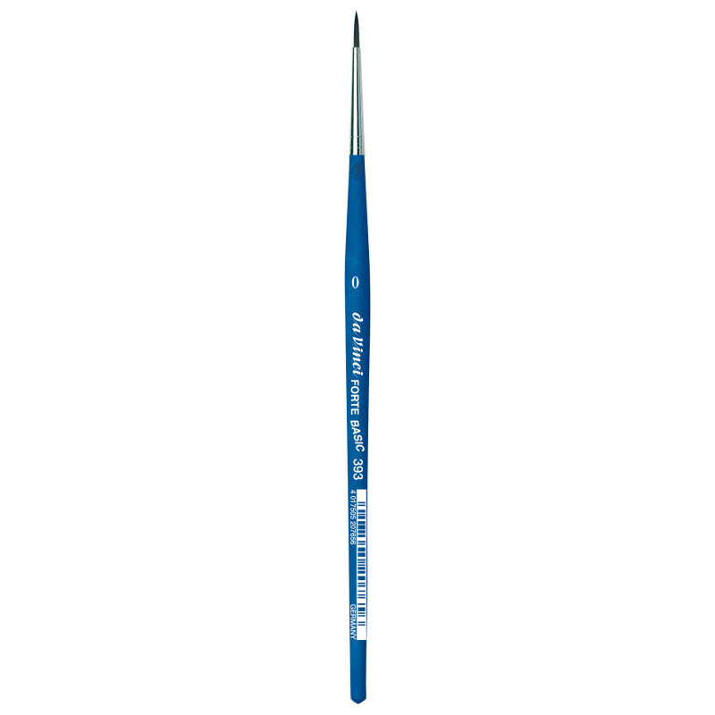 GREGORY DANIELS FINE ARTS INC da Vinci FORTE BASIC Student Brush, Synthetic, Acrylic, Round, Series 393, Size 0