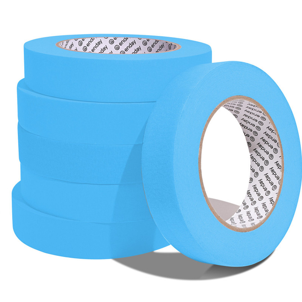 MIX N MORE enday Masking Tape, 1" x 60 Yards, Light Blue, Pack of 6
