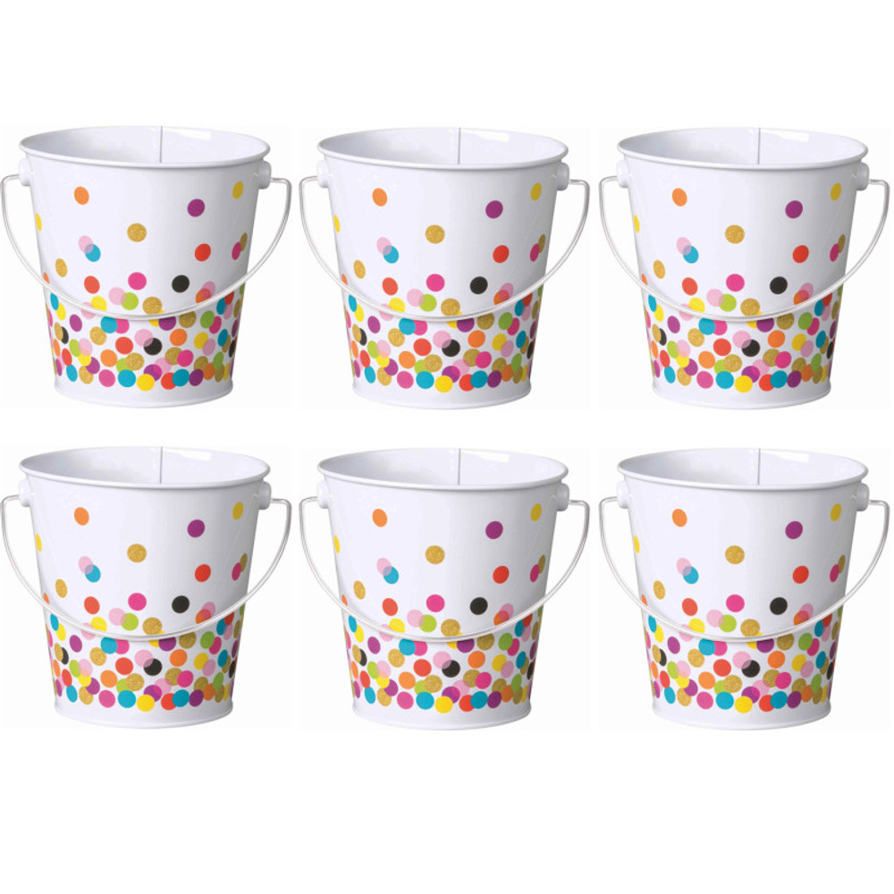 TEACHER CREATED RESOURCES Teacher Created Resources® Confetti Bucket, Pack of 6