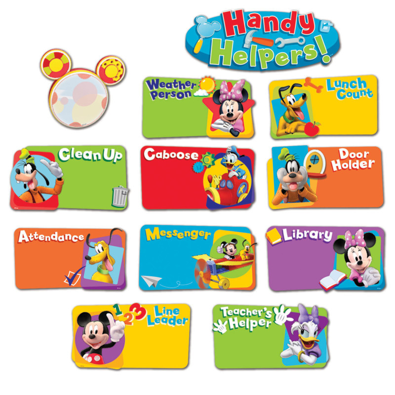 EUREKA Eureka® Mickey Mouse Clubhouse® Handy Helpers Job Chart Mini Bulletin Board Set