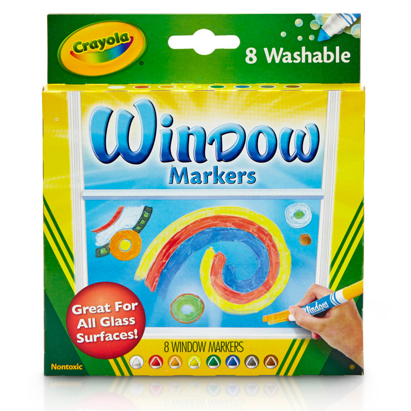 CRAYOLA LLC Crayola® Washable Window Markers, 8 Count