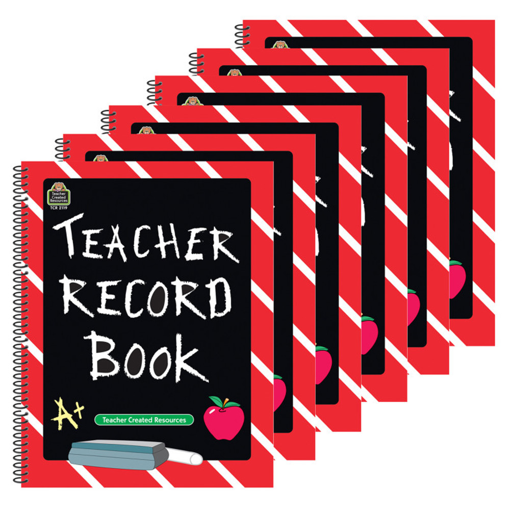 TEACHER CREATED RESOURCES Teacher Created Resources® Chalkboard Teacher Record Book, Pack of 6