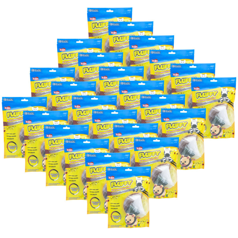 BAZIC PRODUCTS BAZIC Products® Air Dry Modeling Clay, 6 x 0.5 oz. Natural/Earth Colors, 24 Packs