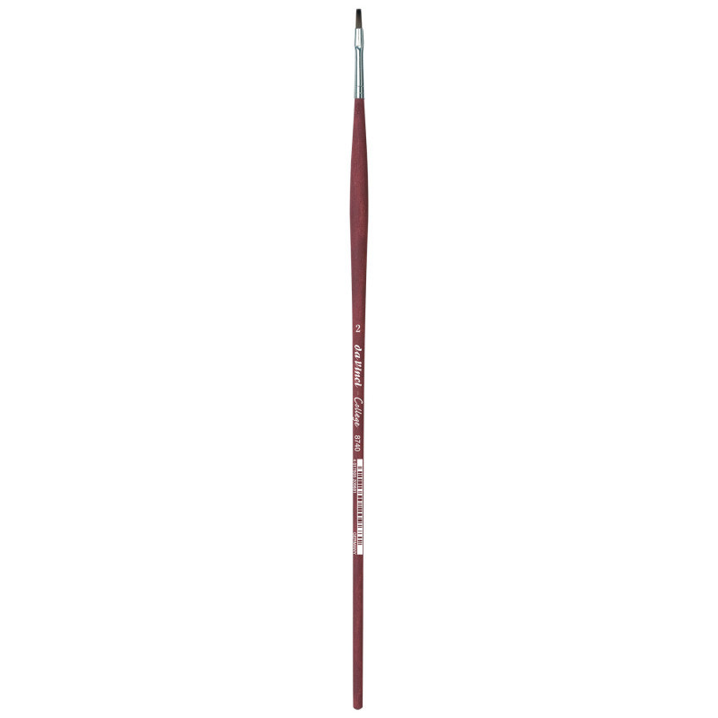 GREGORY DANIELS FINE ARTS INC da Vinci COLLEGE Student Brush, Synthetic, Acrylic & Oil, Flat, Series 8740, Size 2