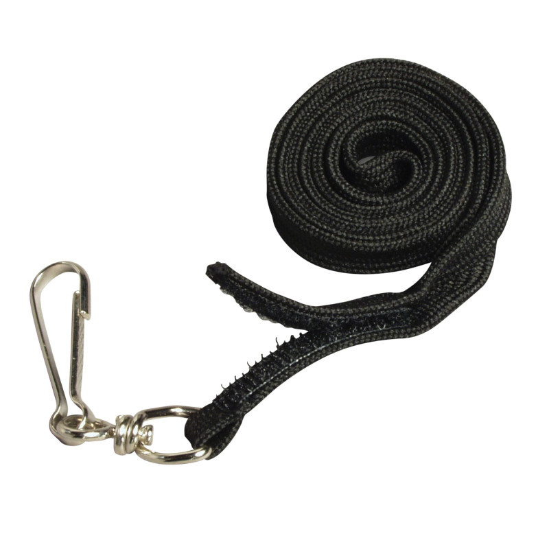 BAUMGARTENS INC SICURIX Hook & Loop Breakaway Safety Lanyard, Flat Style, Black
