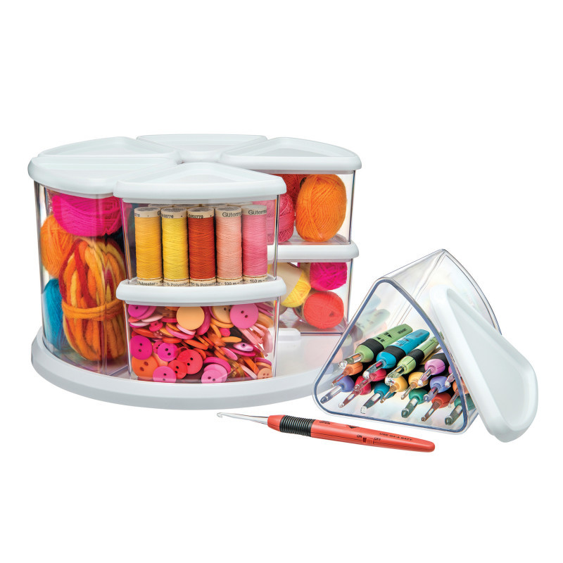 DEFLECTO LLC Deflecto® Carousel Rotating Organizer, 9-Bin, White