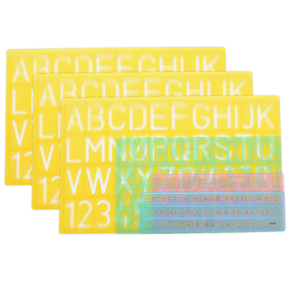 ACME UNITED CORPORATION Westcott® Letter Stenciling Guides, 4 Per Set, 3 Sets