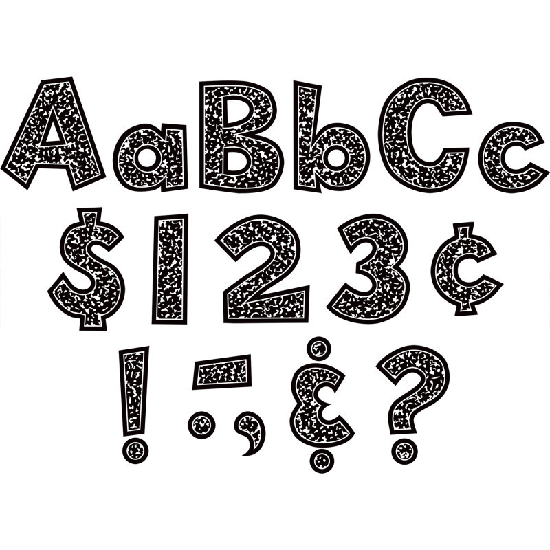 TEACHER CREATED RESOURCES Teacher Created Resources® Composition 4" Fun Font Letters Combo Pack, 162 Pieces