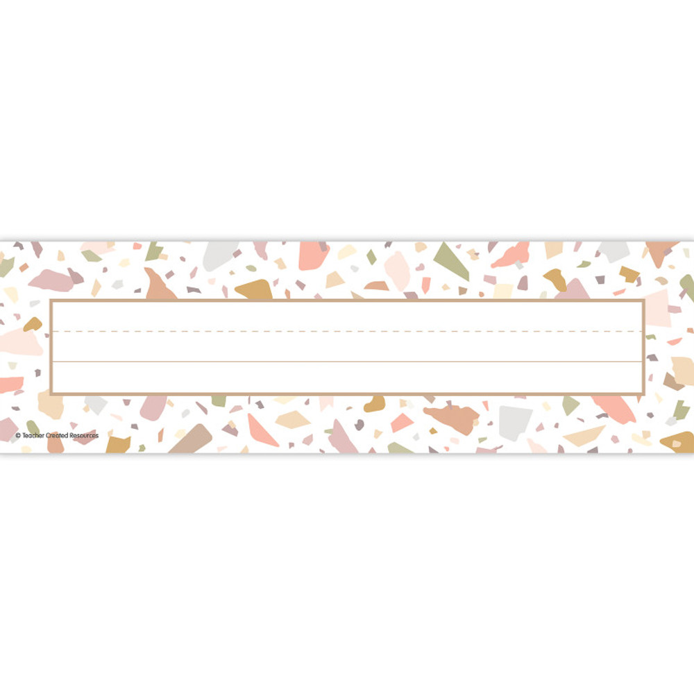 TEACHER CREATED RESOURCES Teacher Created Resources® Terrazzo Tones Flat Name Plates, Pack of 36