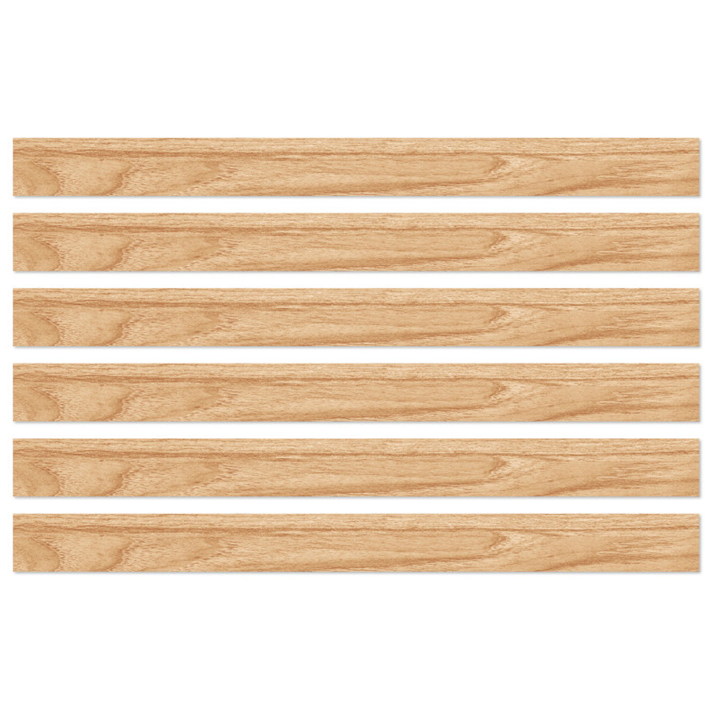 CARSON DELLOSA EDUCATION Carson Dellosa Education Grow Together Light Wood Grain Straight Borders, 36 Feet Per Pack, 6 Packs