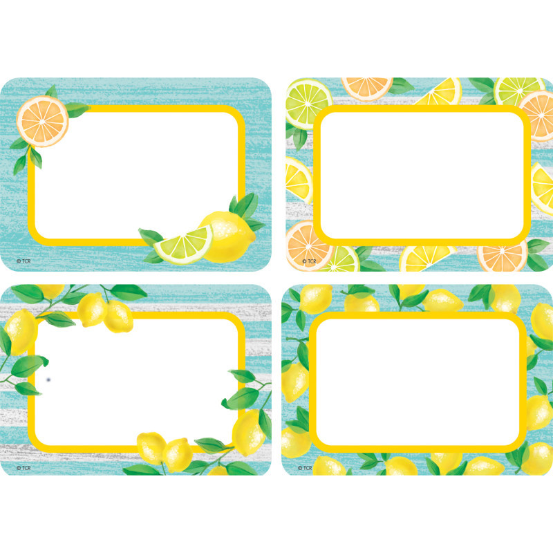 TEACHER CREATED RESOURCES Teacher Created Resources® Lemon Zest Name Tags/Labels - Multi-Pack, Pack of 36