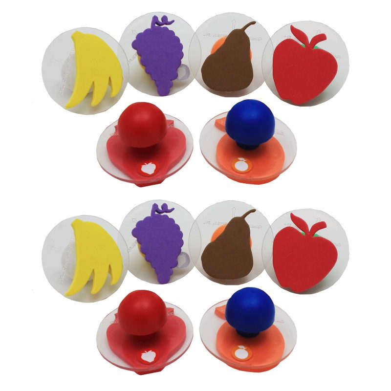 LEARNING ADVANTAGE READY 2 LEARN™ Giant Stampers - Fruit - 6 Per Pack - 2 Packs