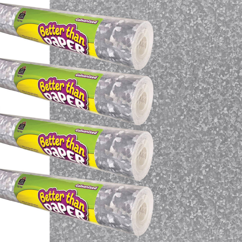 TEACHER CREATED RESOURCES Teacher Created Resources® Better Than Paper® Bulletin Board Roll, 4' x 12', Galvanized Metal, 4 Rolls