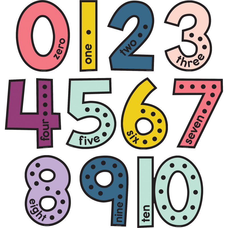TEACHER CREATED RESOURCES Teacher Created Resources® Oh Happy Day Jumbo Numbers Bulletin Board Set