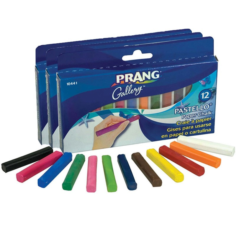 DIXON TICONDEROGA CO Prang® Pastello™ Chalk Pastel, 12 Per Pack, 3 Packs