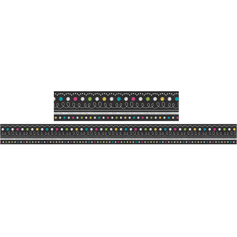 TEACHER CREATED RESOURCES Teacher Created Resources® Chalkboard Brights Straight Border Trim, 35 Feet