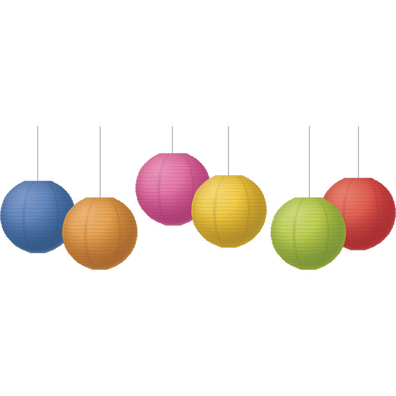 TEACHER CREATED RESOURCES Teacher Created Resources® Colorful 8" Hanging Paper Lanterns, Pack of 6