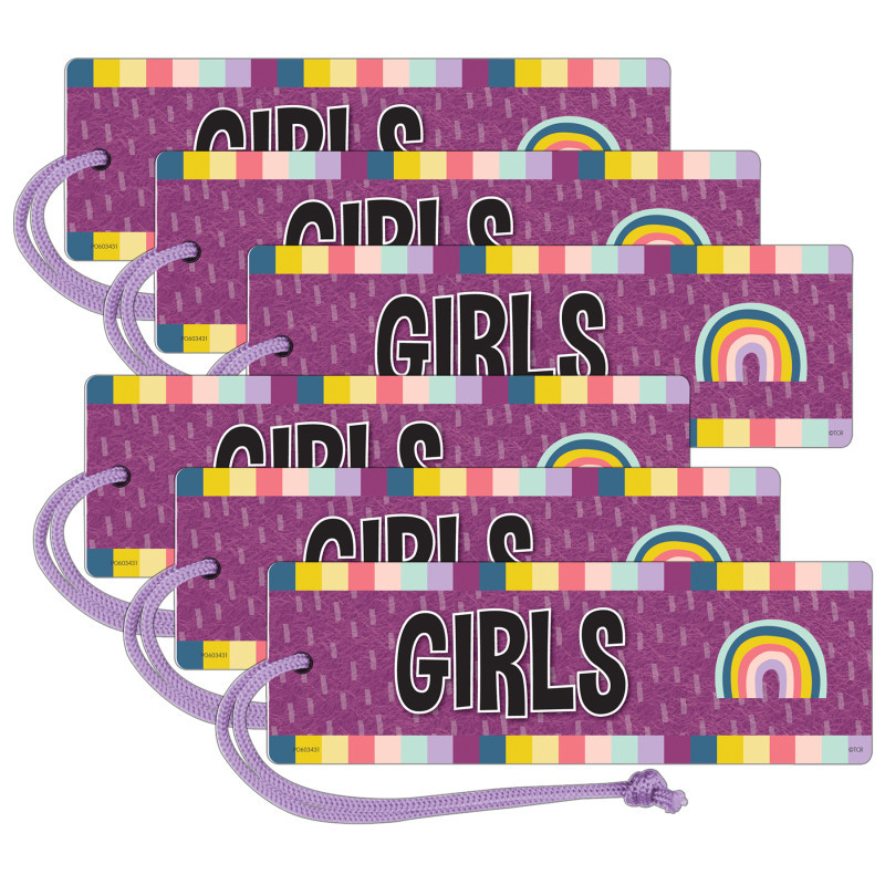 TEACHER CREATED RESOURCES Teacher Created Resources® Oh Happy Day Magnetic Girls Pass, Pack of 6