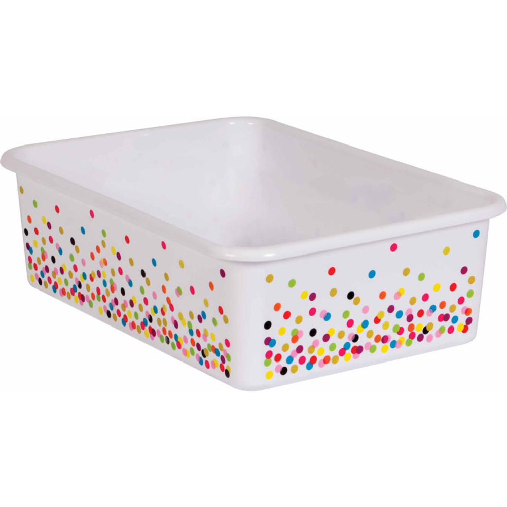 TEACHER CREATED RESOURCES Teacher Created Resources® Confetti Large Plastic Storage Bin
