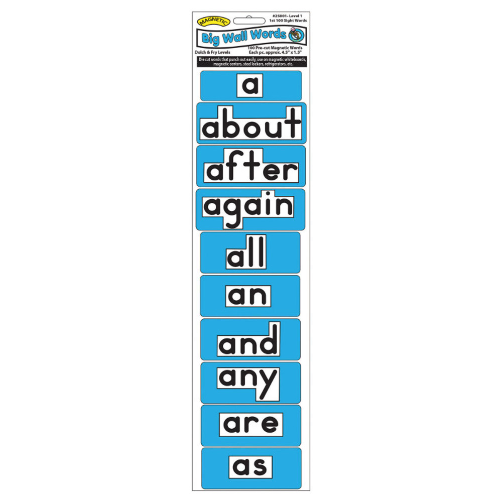 ASHLEY PRODUCTIONS Ashley Productions® Magnetic Big Wall Words, 1st 100 Words, Level 1
