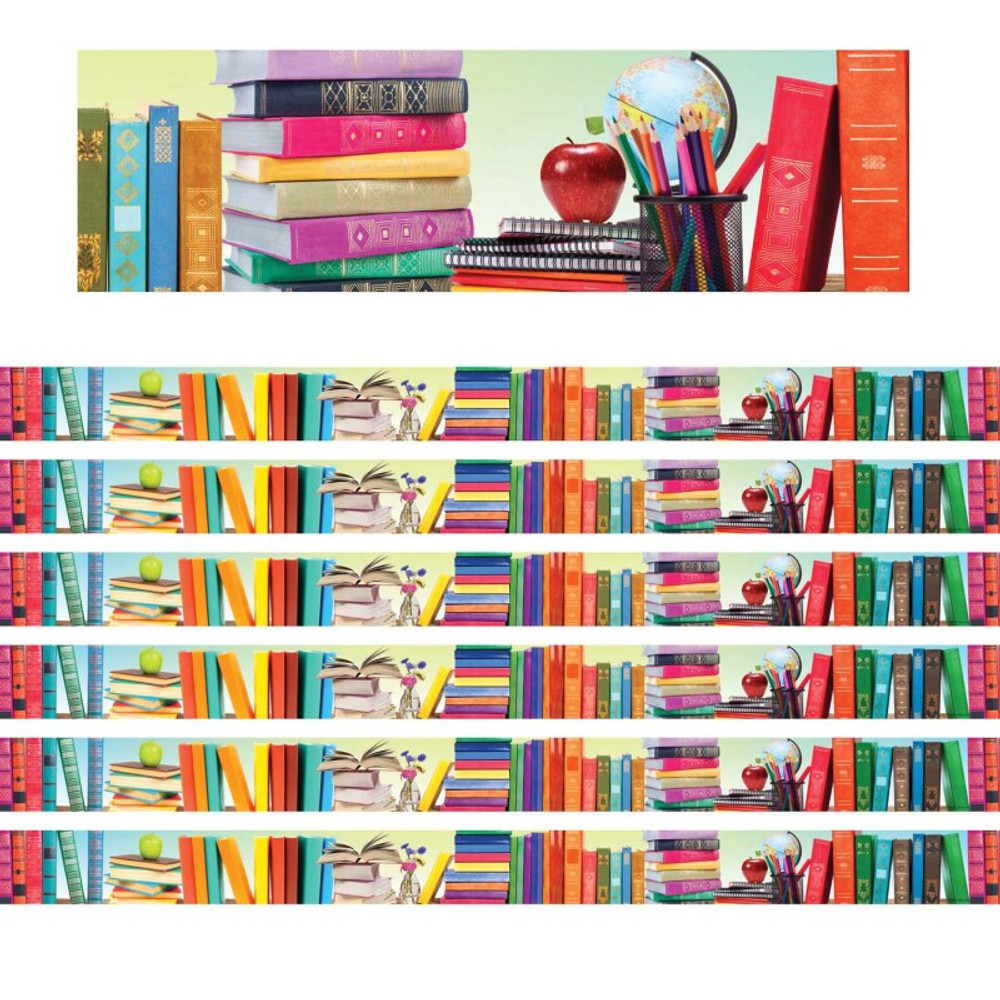 TEACHER CREATED RESOURCES Edupress™ Book Parade Photo Border, 35 Feet Per Pack, 6 Packs