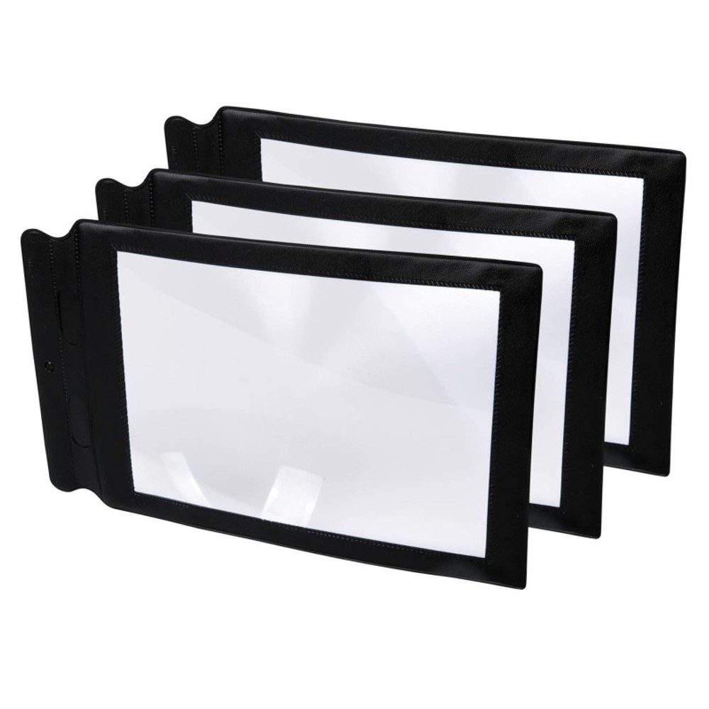 LEARNING ADVANTAGE TickiT® Large Sheet Magnifier, 8.7" x 5.5", Pack of 3