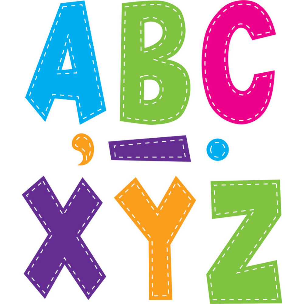 TEACHER CREATED RESOURCES Teacher Created Resources® Multi Bright Stitch 7" Fun Font Letters, 120 Pieces