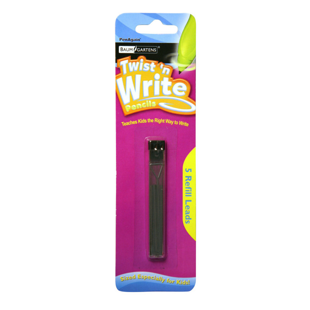 BAUMGARTENS INC PenAgain Twist 'n Write™ Pencil Lead Refills, Pack of 5