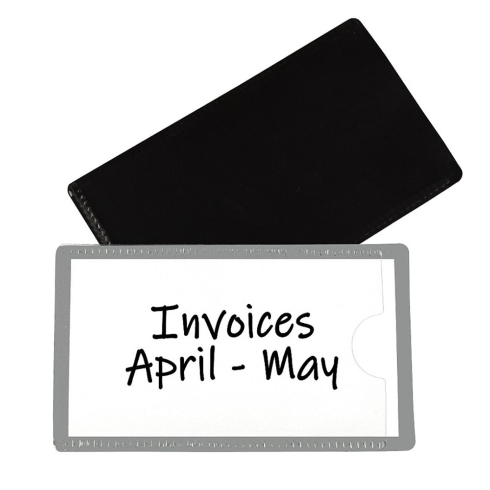 C-LINE PRODUCTS INC C-Line® Slap 'N Go Magnetic Holders, Side Load, 4-1/4 x 2-1/2, Gray, Pack of 10