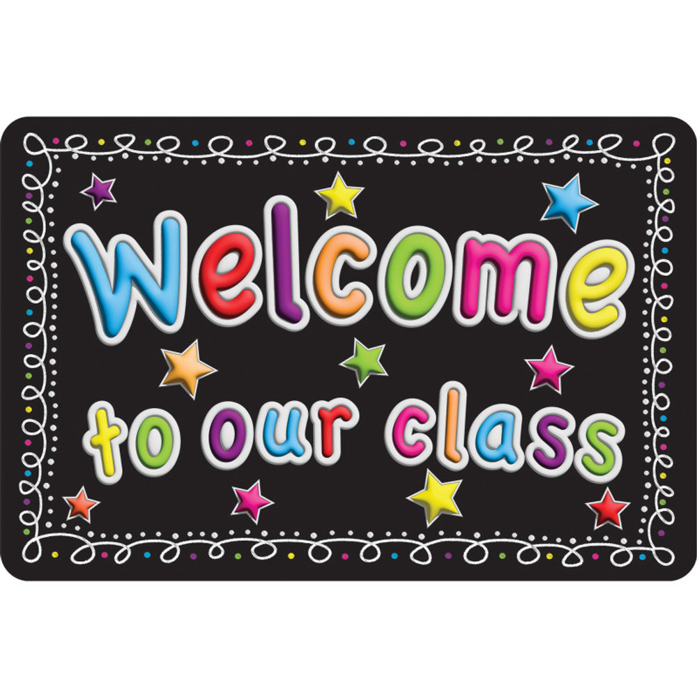 ASHLEY PRODUCTIONS Ashley Productions® The Original Fun Mat™, Welcome Mat, 15.5" x 23.5", Welcome To Our Class