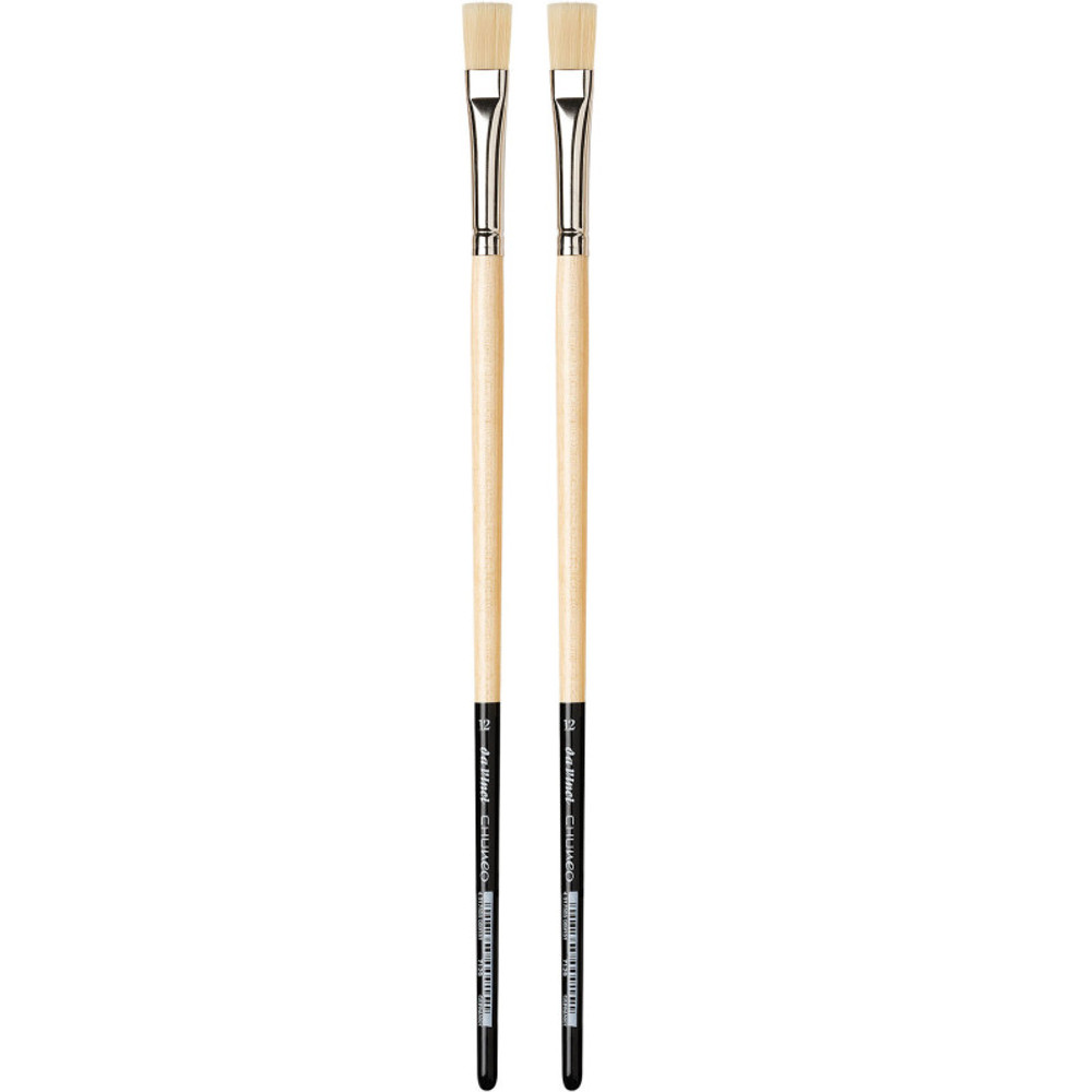 GREGORY DANIELS FINE ARTS INC da Vinci CHUNEO Synthetic Hog Bristle, Oil, Flat, Series 7129, Size 12, Pack of 2