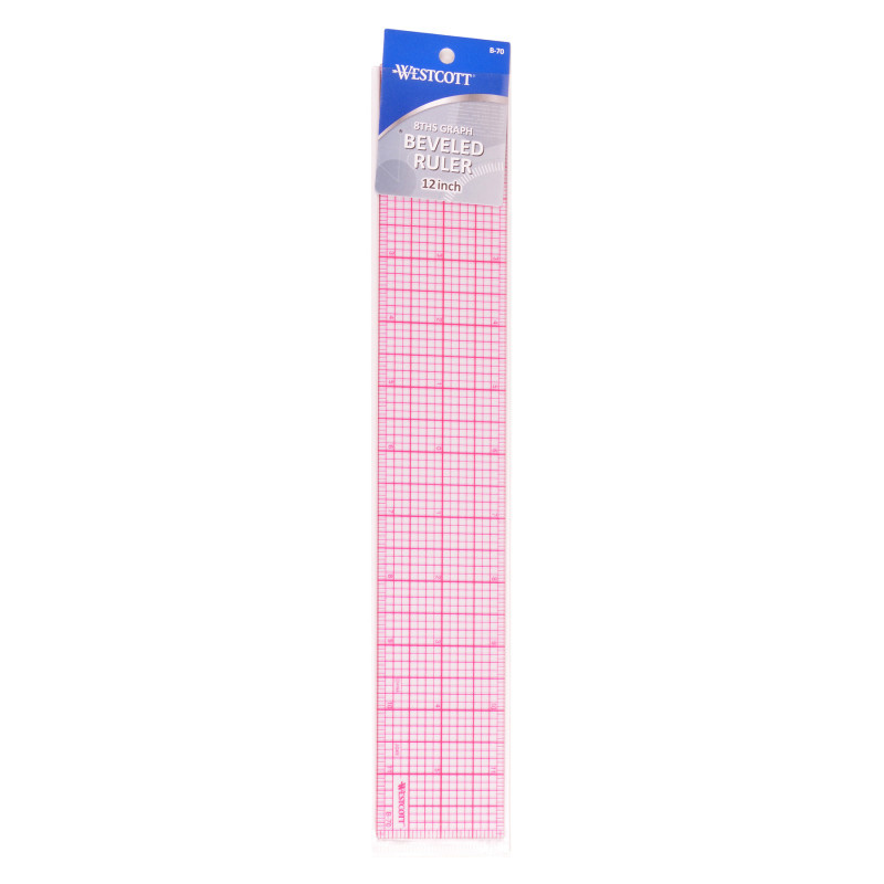 ACME UNITED CORPORATION Westcott® 12" 8ths Beveled Grid Ruler