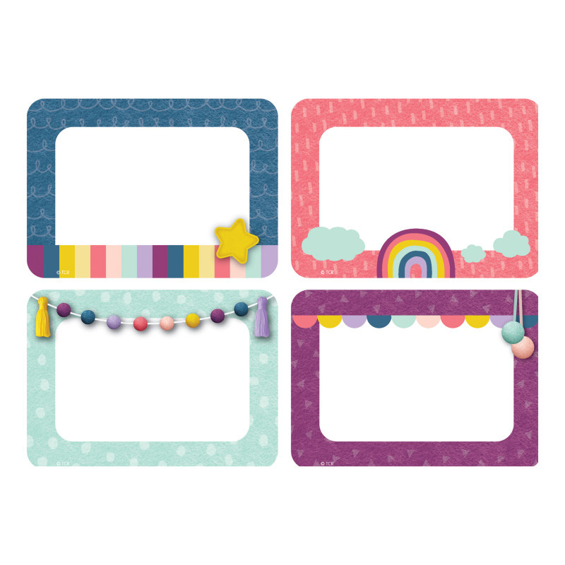 TEACHER CREATED RESOURCES Teacher Created Resources® Oh Happy Day Name Tags/Labels - Multi-Pack, Pack of 36