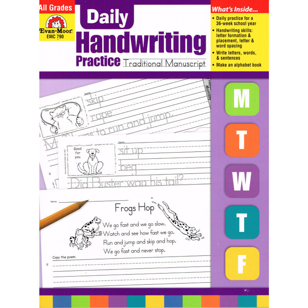 EVAN-MOOR Evan-Moor Educational Publishers Daily Handwriting Practice Book: Traditional Manuscript