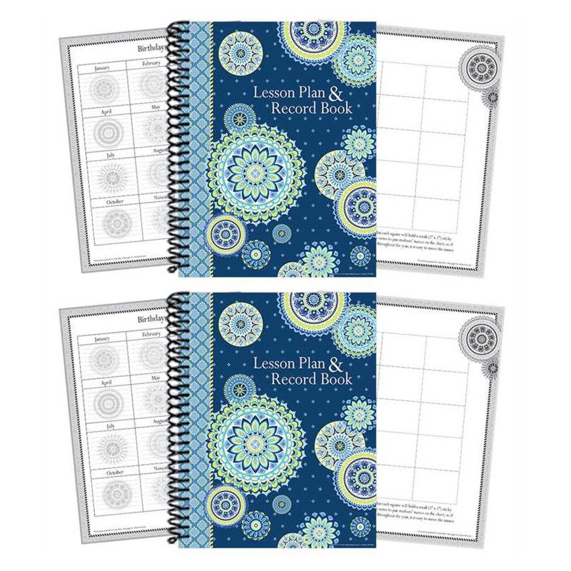 EUREKA Eureka® Blue Harmony Lesson Plan & Record Book, Pack of 2