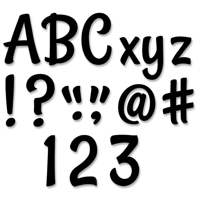 CREATIVE TEACHING PRESS Creative Teaching Press® Stylish Black 4" Designer Letters, 235/Pack