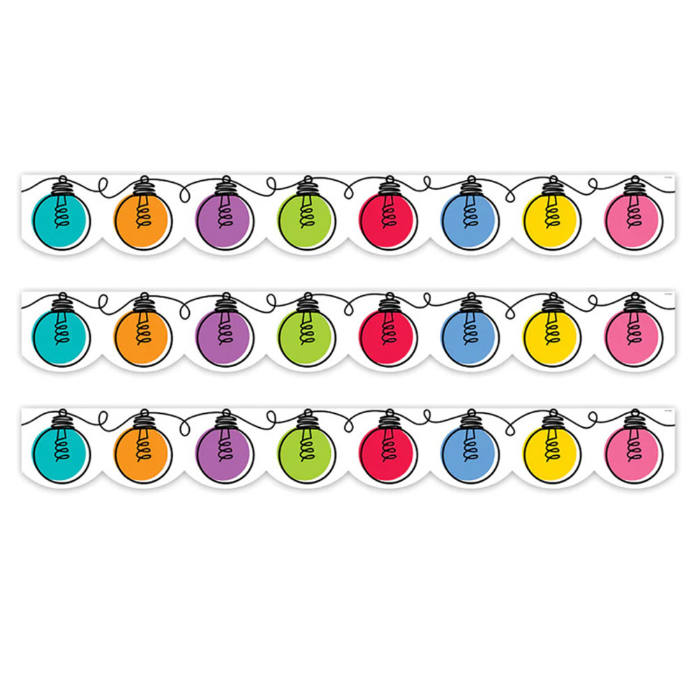 CREATIVE TEACHING PRESS Creative Teaching Press® Core Decor Colorful Doodle Lights EZ Border, 48 Feet Per Pack, 3 Packs