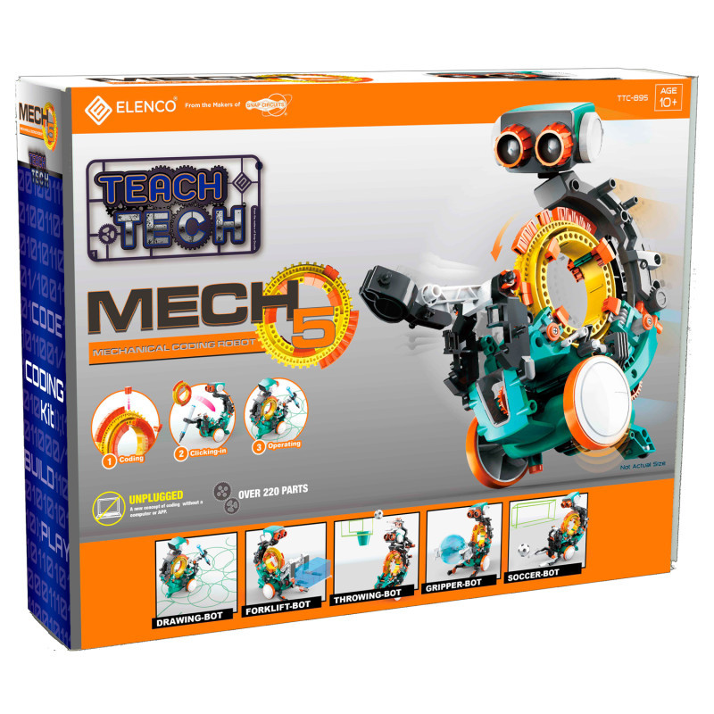 ELENCO ELECTRONICS Elenco® TEACH TECH™ Mech-5, Mechanical Coding Robot