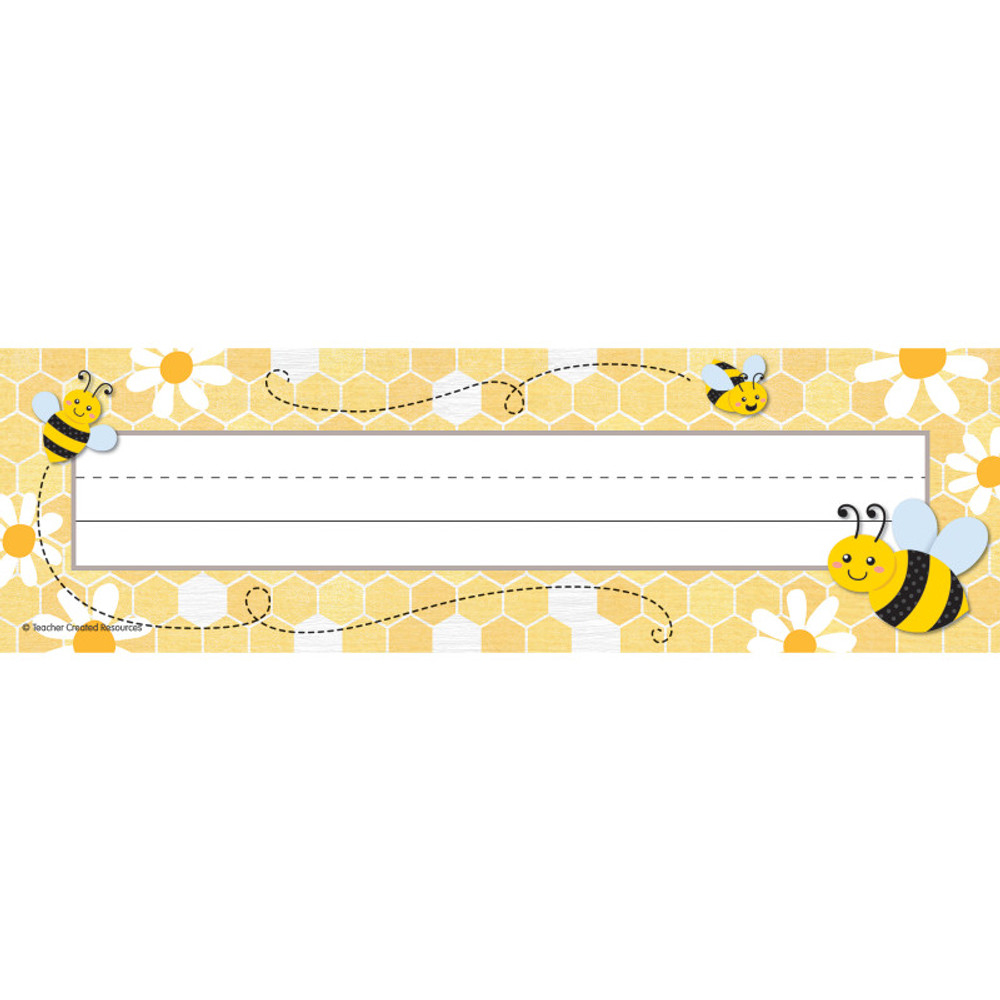 TEACHER CREATED RESOURCES Teacher Created Resources® Buzzing Bees Flat Name Plates, Pack of 36