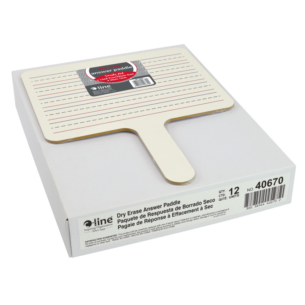 C-LINE PRODUCTS INC C-Line® Two-Sided Dry Erase Answer Paddles, Set of 12