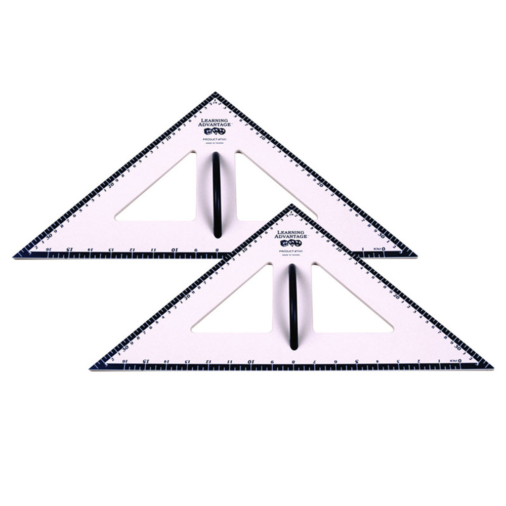 LEARNING ADVANTAGE Learning Advantage® Dry Erase Magnetic Triangle - 45/45/90 Degrees, Pack of 2