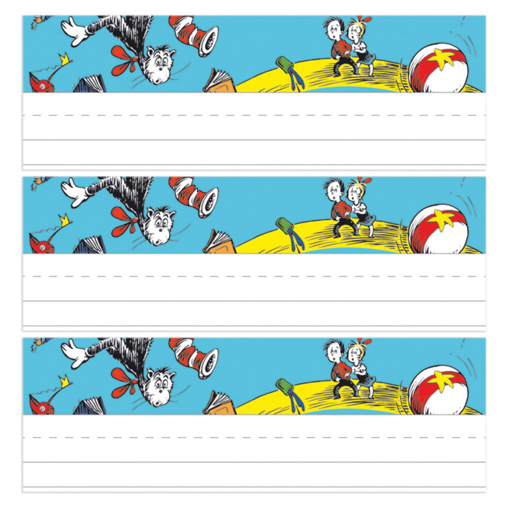 EUREKA Eureka® Cat in the Hat™ Self-Adhesive Name Plates, 36 Per Pack, 3 Packs